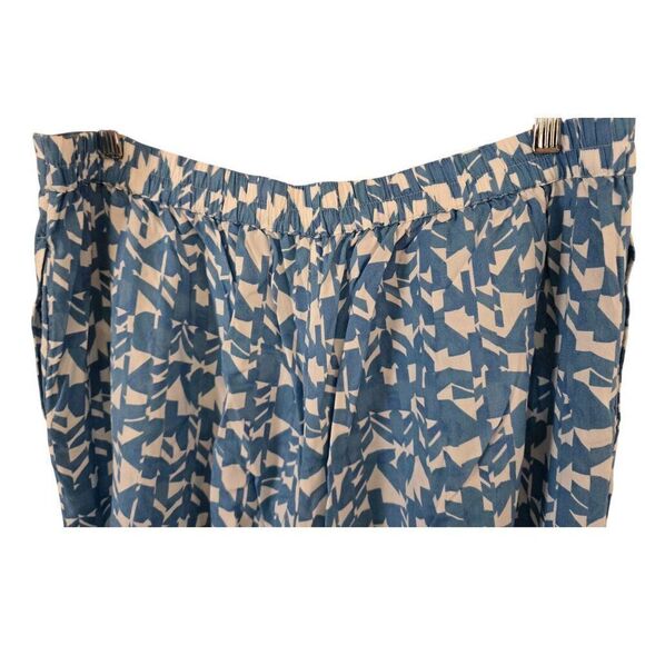 Fatface Womens Blue White Abstract Print Wide Leg Lightweight Casual Style pants - Picture 5 of 8